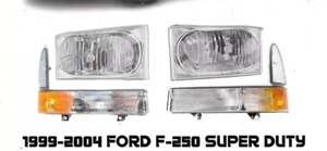 Headlight Kit With Corner Light Left & Right For 1999-2004 Ford F-250 Super Duty - Picture 1 of 11