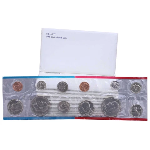 1976 Mint Set 10 Pack Original Envelopes 120 US Coin Lot Cover
