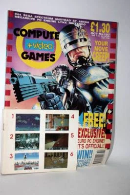  COMPUTER + VIDEO GAMES RIVISTA N° 107 OTTOBRE 1990 ROBOCOP INGLESE UK GD1 59145 - Immagine 1 di 4