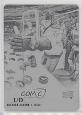 2022 Upper Deck Series 2 UD Canvas Printing Plate Black 1/1 Brayden Schenn 0l1m