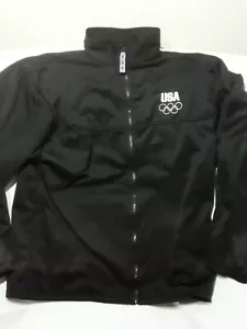 US Olympic Committee Mens Jacket Full Zip Made In USA Black Size XL Pockets - Picture 1 of 12