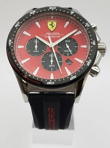 Ferrari Men's 830595 Pilota Red Stainless Steel Watch - Picture 1 of 7