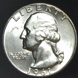 1961-P 25C Washington Quarter BU 90% Silver 20shh0211-1 - Picture 1 of 2