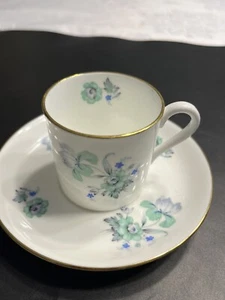 12pc Hammersley & Co Blue Floral Demitasse Cup & Saucers Coffee Tea 6 Sets - Picture 1 of 15