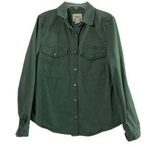 Giacca/camicia militare donna piccola verde chiusura a scatto tasche davanti manica lunga - Foto 1 di 7