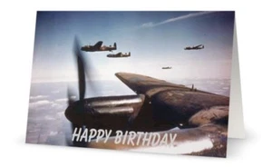 RAF AVRO LANCASTER BOMBARBER - TARJETA DE CUMPLEAÑOS - NUEVA EDICIÓN - Imagen 1 de 3