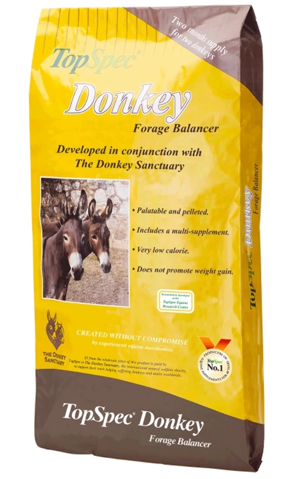 TopSpec Donkey Forage Balancer 20kg – Low-Calorie, High-Fibre Donkey Supplement