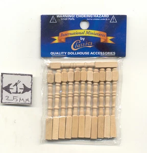 Spindles Balusters CLA70207 wooden dollhouse miniature 12pc - Picture 1 of 1