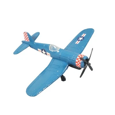 Avión de combate Vought F4U-4 Corsair Segunda Guerra Mundial réplica diecast azul de Road Champs 1995 Foto 1 de 4