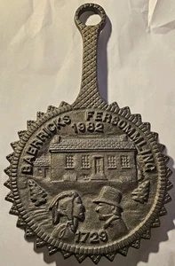 Vintage Baerricks Fersommling Cast Iron Trivet Wall Hanging 1729 1982  - Picture 1 of 2