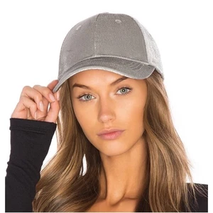 Gorra de béisbol Michael Stars After Midnight de terciopelo aplastado gris plateado para mujer - Imagen 1 de 9