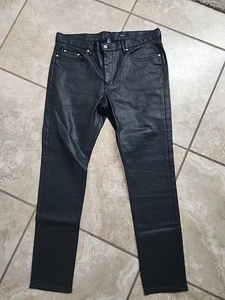 H&M Jeans Mens 36x30 Black Skinny Coupe Moulante Denim Stretch Skate NWOT - Picture 1 of 5