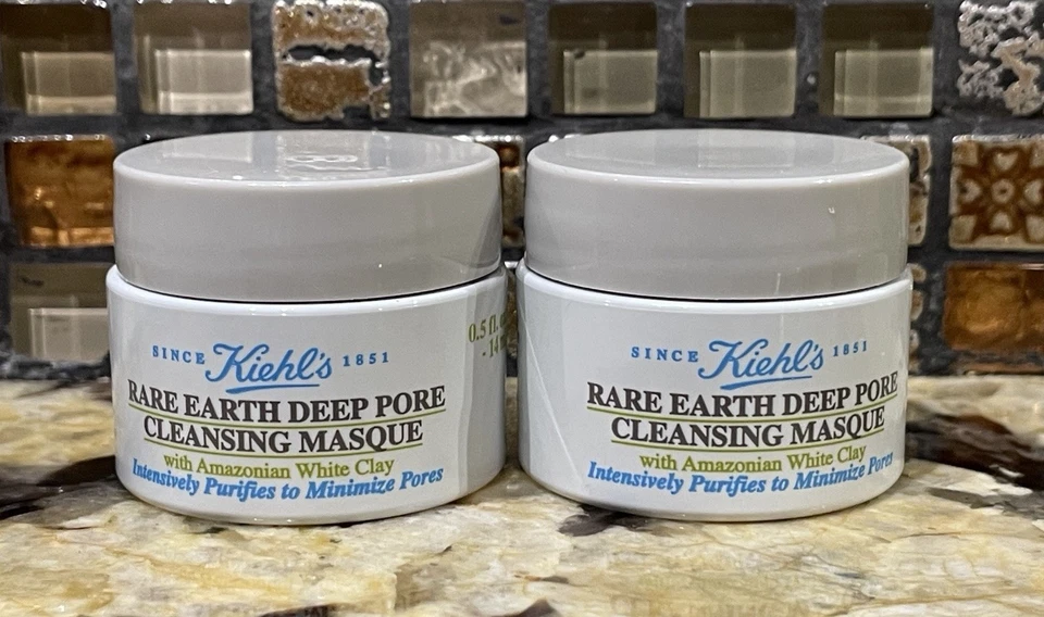Bundle Of 2 Kiehl's Rare Earth Deep Pore Cleansing Masque 0.5oz Each- 1 Oz Total - Image 1 of 4