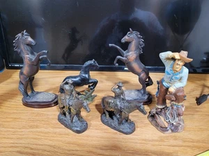 Pequeñas figuras de resina Southwest Theme, caballos, vaquero 6 - Imagen 1 de 16