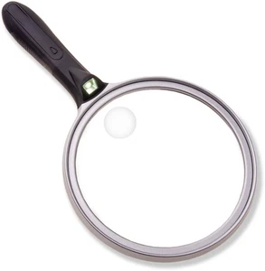 Lupa de mano de gran tamaño con iluminación LED Carson, 1,5x potencia, 5 pulgadas, negra: SV-55GL - Imagen 1 de 7