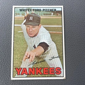 1967 TOPPS WHITEY FORD #5 NY YANKEES EX-MT+ O SUPERIORE - Foto 1 di 10