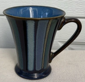 Denby Blue Gatsby England Coffee Tea Mug Cup Stripes - Picture 1 of 7