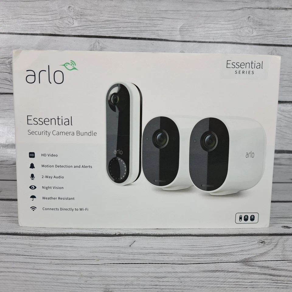 Arlo Essential Security Camera Bundle 2 Cameras & Doorbell 1080p - Image 1 of 4