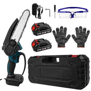 6 pouces Mini tronçonneuse électrique avec 2 batteries 6000mAh et chargeurBat... - Foto 1 di 7