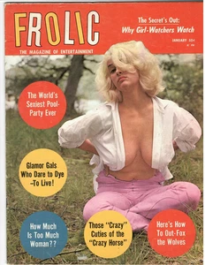 Men's Cheesecake Magazine FROLIC Jan. 1966 Peggy Tree, Sonia Romanoff. Others - Imagen 1 de 3