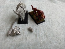 Warhammer Fantasy Chaos Knight Standard Bearer 1990s Mounted Metal Figure +beast