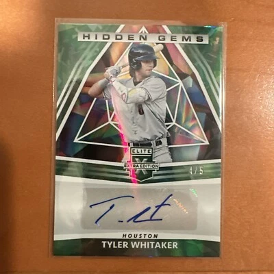 2022 Panini Elite Extra Edition Baseball Tyler Whitaker Hidden Gems /5 Houston - Image 1 of 3