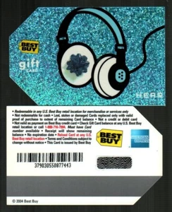 BEST BUY Hear, Headphones ( 2004 ) Holographic Foil Gift Card ( $0 ) - Picture 1 of 1
