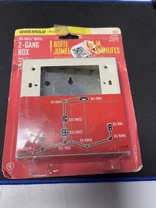 Legrand WireMold 2 Gang On-Wall Metal & Recepticle Box Ivory B32 USA sealed new - Picture 1 of 1
