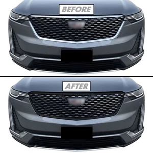 Superposición de vinilo oscurecido de eliminación de cromo para Cadillac XT6 2020+ moldura de parrilla - Imagen 1 de 5