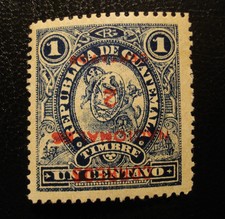 GUATEMALA 1898 INVERTED SURCHARGE. UNUSED. NEUF.