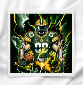 Panel de tela de fútbol americano Green Bay Packers para acolchado artesanía costura tela NFL - Imagen 1 de 2
