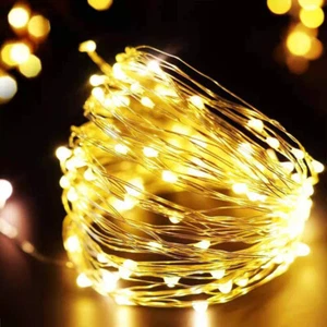 Enchufe USB 50/100/200 LED Hadas Cadena Luces Hágalo Usted Mismo Micro Cable de Cobre Fiesta de Navidad - Imagen 1 de 16