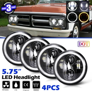 4PCS 5.75" 5-3/4" Round LED Headlights for GMC C15/C1500 1961-1972 Pickup C2500 - Picture 1 of 12