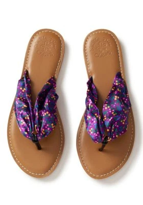 Matilda Jane Brilliant daydream Toes in the Sand Sandals Flip Flops Size 7 NEW - Image 1 of 3