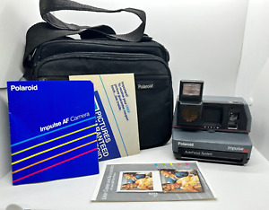 Polaroid 600 Impulse AF Instant Film Camera Auto Focus Pop Up Flash and Bag