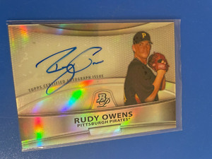 2010 Bowman Platinum Prospect Autographs Refractors Rudy Owens Auto {24C3}