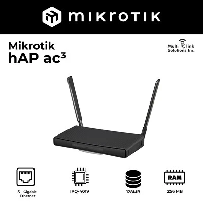 Mikrotik hAP ac³ dual-band router 5 x 10/100/1000 ports International Version - Image 1 of 4