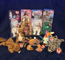 TY beanie babies. All 9 on Most Valuable Lists!!! Lips, Nuts, Claude and more 
