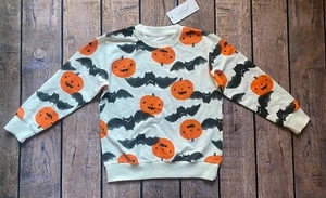 Boy’s Size 7 Zeebread Multicolor Pumpkin & Bat Halloween Pullover Sweatshirt - Picture 1 of 1