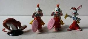 Roger Rabbit Amblin PVC Figurines 3 Roger Rabbit 1 Toon Weasel Behind Set of 4 - - Picture 1 of 1