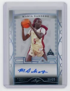 2022-23 Leaf Trinity Clear Auto Holo /25 Maria Gakdeng #CA-MG1 - Picture 1 of 2