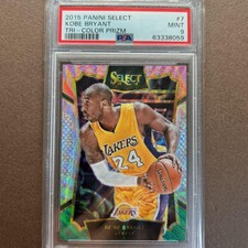2015-16 Panini Select Kobe Bryant Tri-Color Prizm #7 PSA 9 F/S