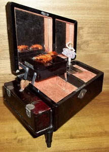 Japanese Piano Styled Wooden Black Lacquer Jewelry/Music Box...................b - Picture 1 of 6