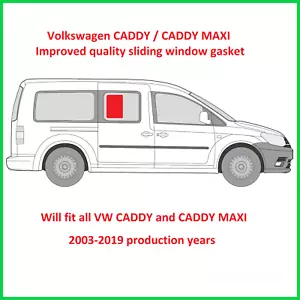 VW CADDY 2K modified sliding window gasket for leaky windows 2003-2019 years - Picture 1 of 1