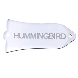 2 Hole Guitar Truss Rod Cover Bell-Shape Steel Plate "HUMMINGBIRD" For Gib LP/SG - Picture 1 of 3