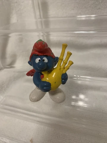 Smurfs Bagpipes Smurf Figure Scottish Scotland Vintage Collectible Figurine 1978 Cover