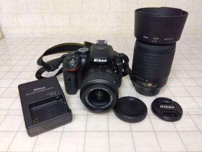 [Mint] SC:38 Nikon D5300 With DX VR AF-S 18-55mm GⅡ, 55-200m G ED - Image 1 of 4