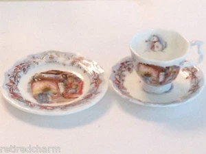 ❤Royal Doulton Brambly Hedge MINI TEE SET 3-teilig Winter Teetassen Teller Miniatur❤ - Bild 1 von 1