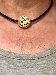 Naked and Afraid XL ~ LG Marble Braid Leather & Bead Toggle Clasp Repro Necklace - Picture 1 of 4