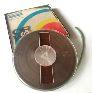 Nastro di registrazione magnetico ORWO 540 m in scatola di plastica, usato, tipo 123, vintage, DDR - Foto 1 di 8